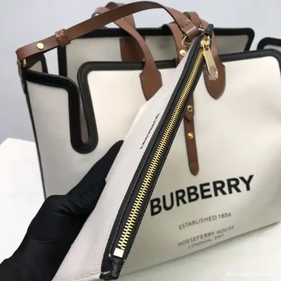 Official First Bag Ru Bag Soft Medium Canvas Cotton The Belt BURBERRY 0509
